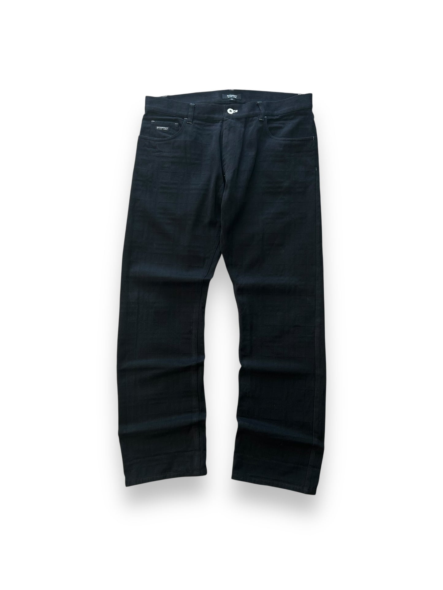 Vintage Burberry Black Label Shadow Check Jeans W32 L30