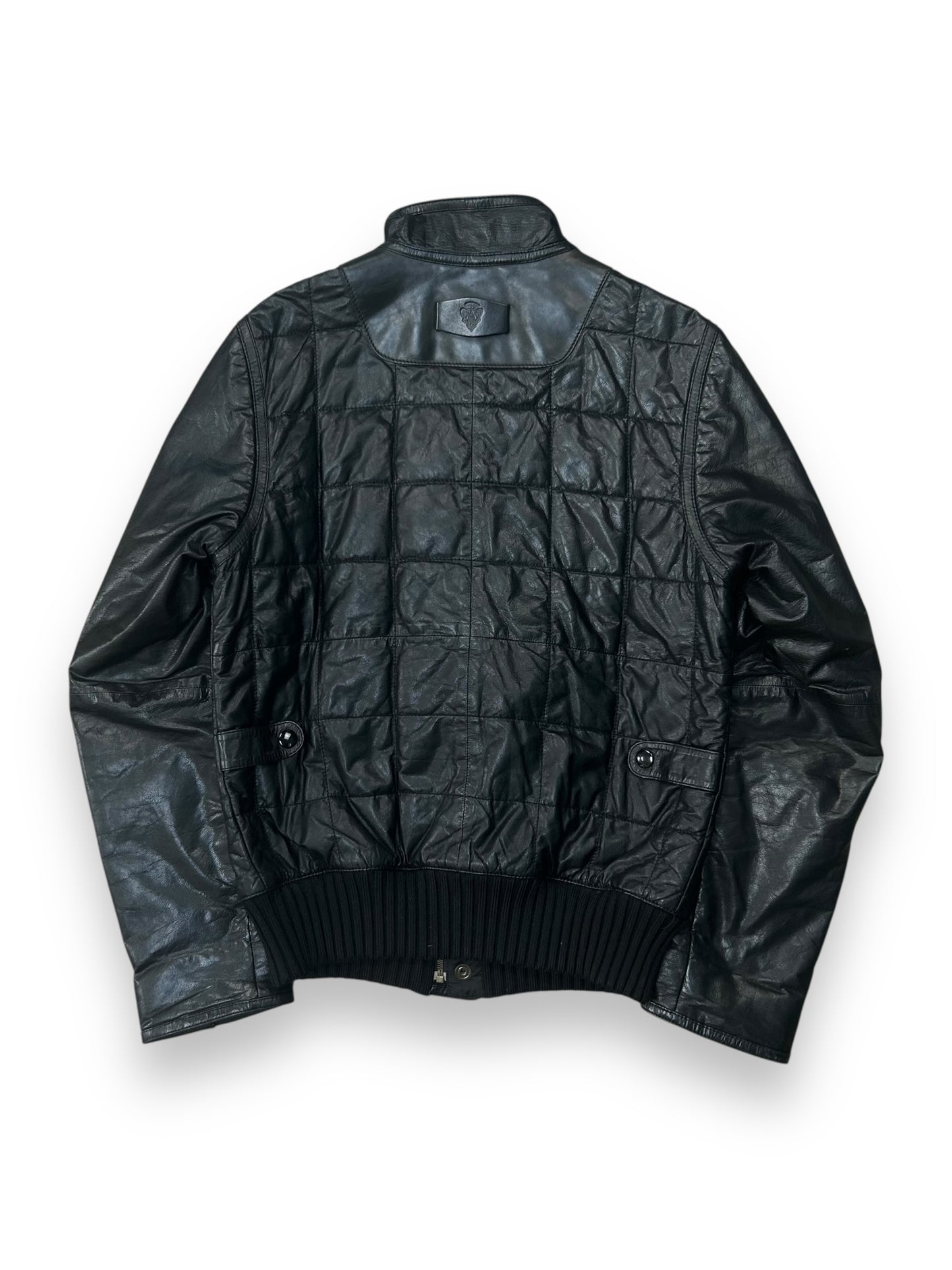 2000s Gucci Black Quilted Leather Jacket M