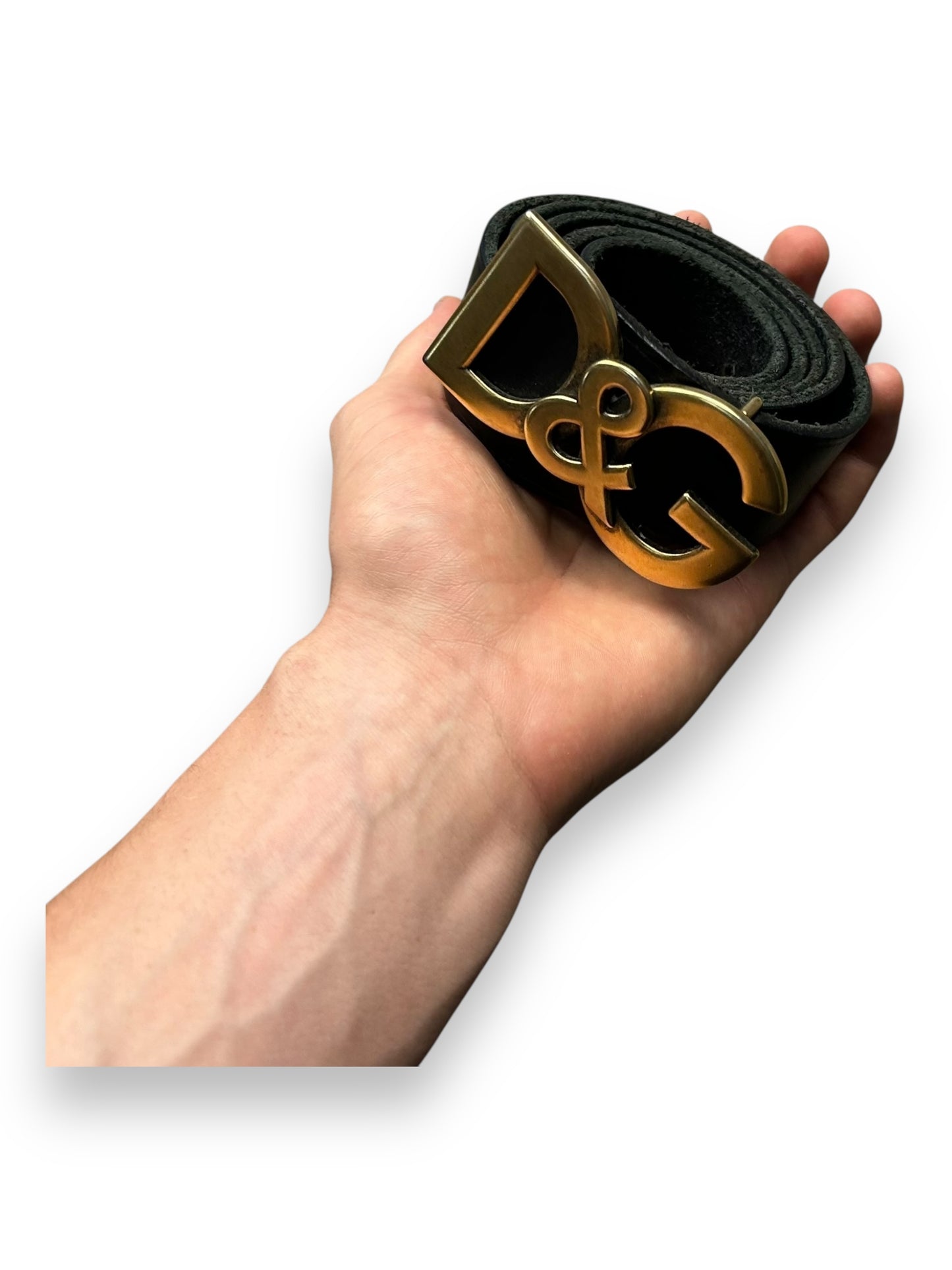 Dolce & Gabbana Leather Logo Buckle Belt 120cm / 47’
