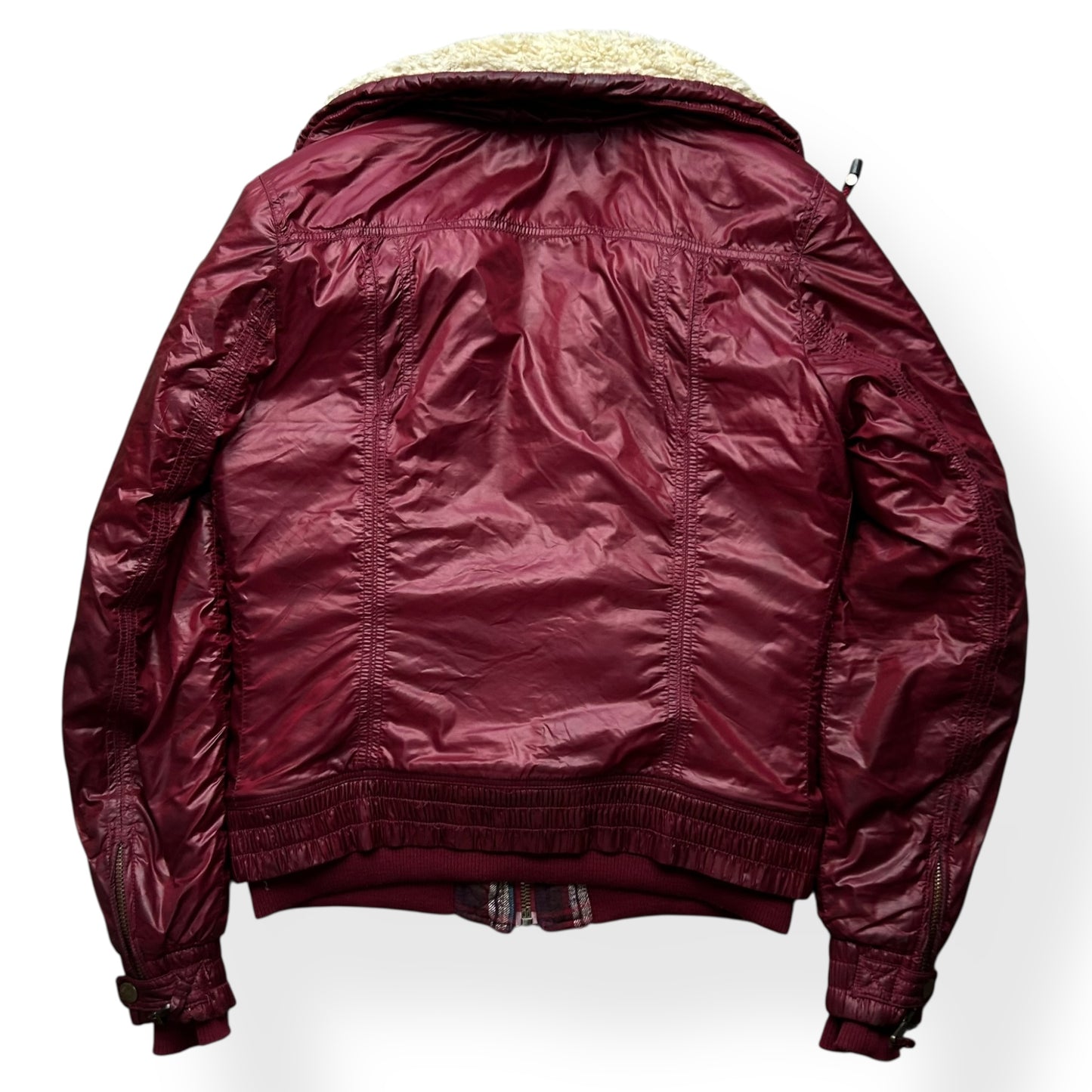 Dolce & Gabbana Red Multi Pockets Cargo Puffer Bomber Jacket M