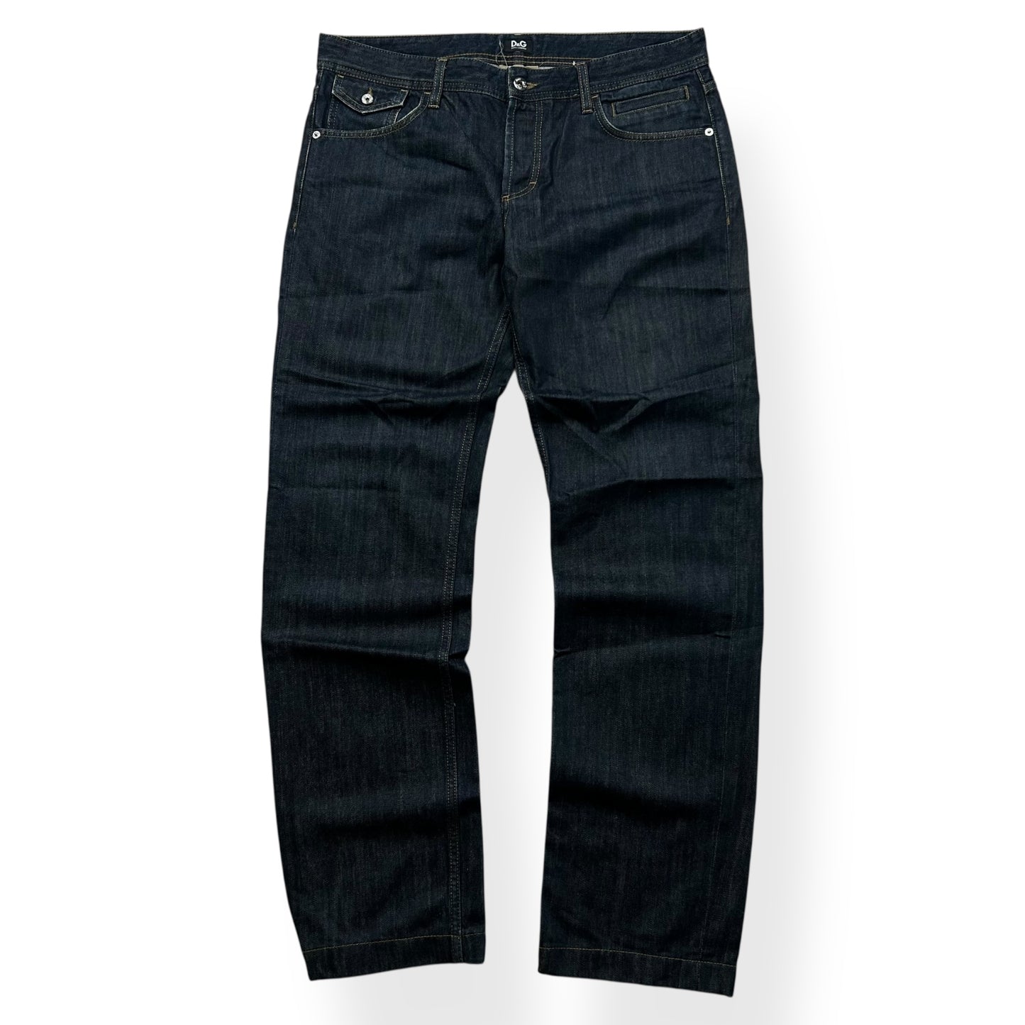 Dolce Gabbana Straight Leg Raw Denim Jeans W34 L33