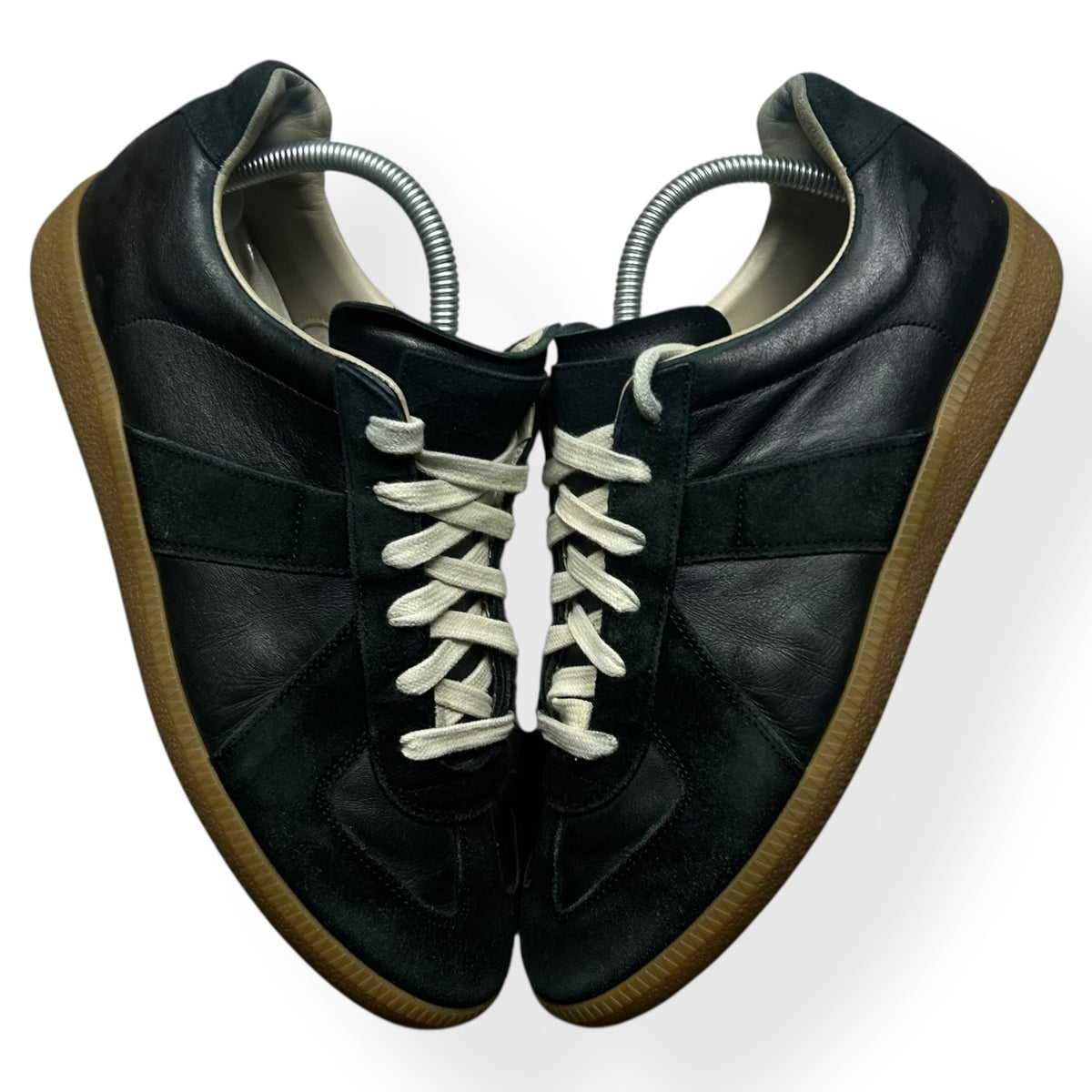 Maison Margiela Gats Low Top Trainers Black UK 8