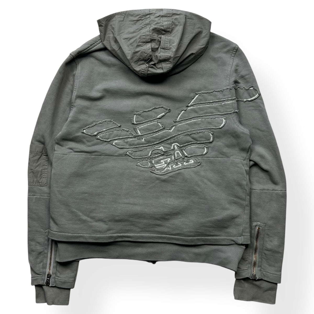 Emporio Armani Zip Up Jacket Hoodie Grey S