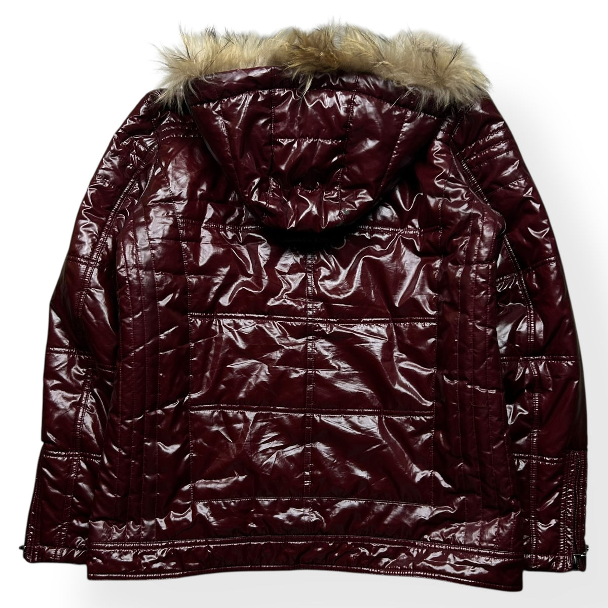 Vintage Japanese Fur Hood Puffer Jacket L