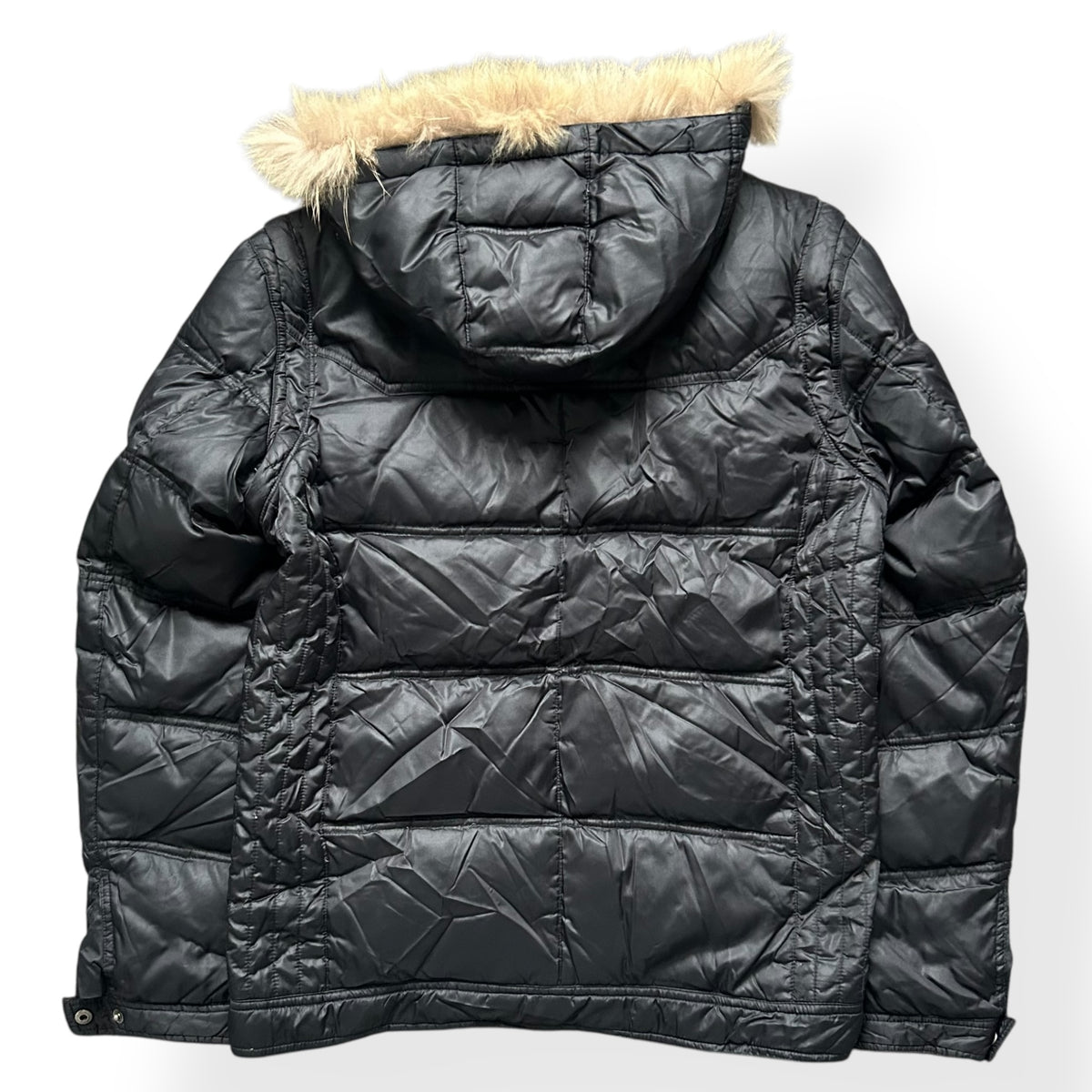 Japanese Fur Hood Puffer Jacket L