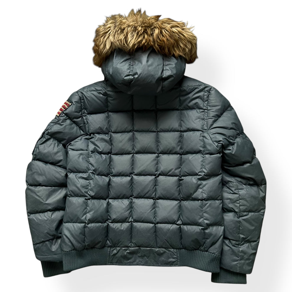 Vintage True Religion Fur Hood Square Stitch Puffer Jacket L – Dappashak