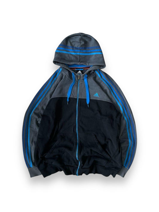 Adidas Performance Essentials Zip Up Hoodie Blue Size XL