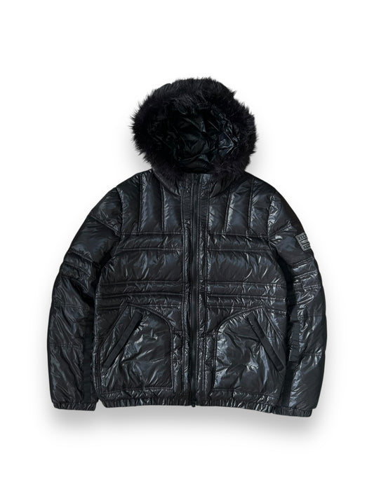 Armani Exchange Fur Hood Puffer Jacket M