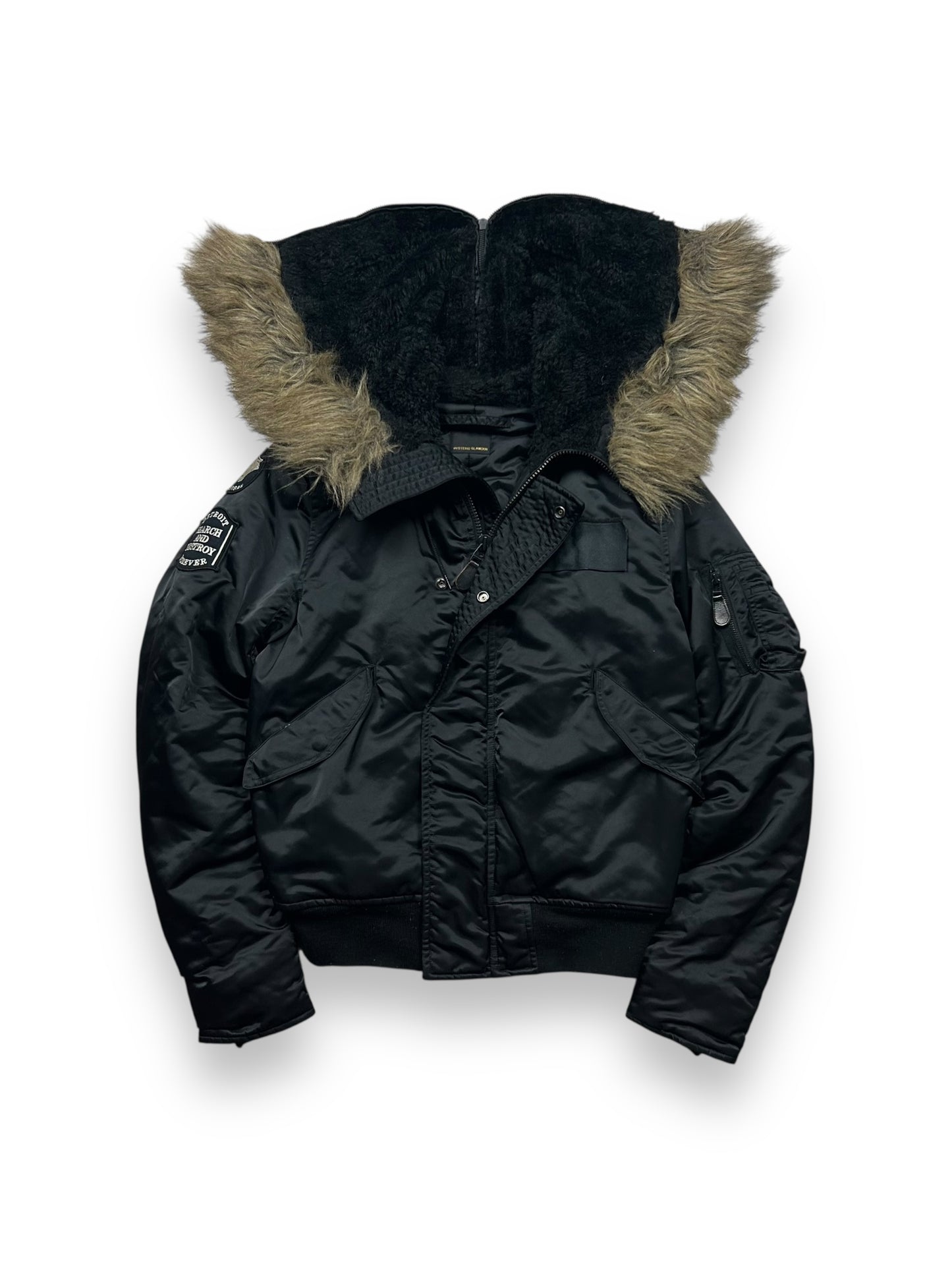 Hysteric Glamour N-2B Flight Bomber Nylon Jacket Black S