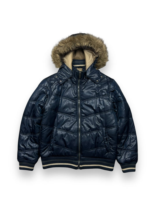 Vintage Japanese Archive Fur Hood Puffer Jacket M