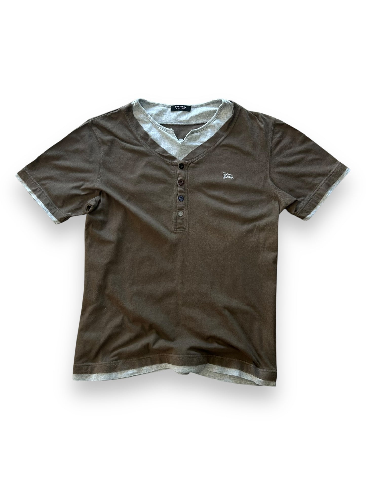 Burberry Black Label Layered Henley T Shirt M