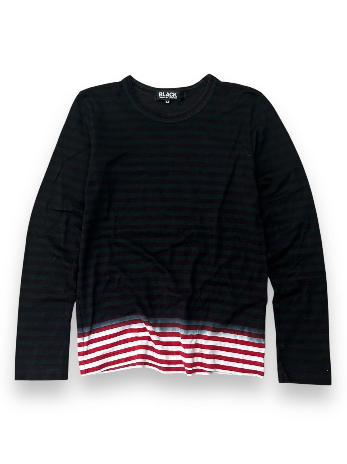Comme Des Garcons Black Long Sleeve Gradient T Shirt S
