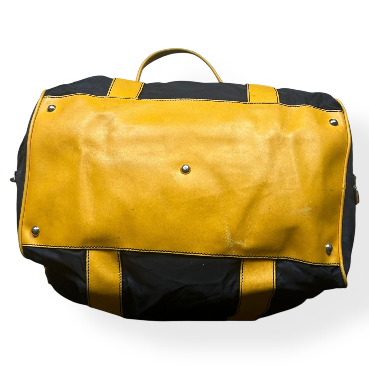 Prada Nylon Two Way Zip Duffle Travel Bag