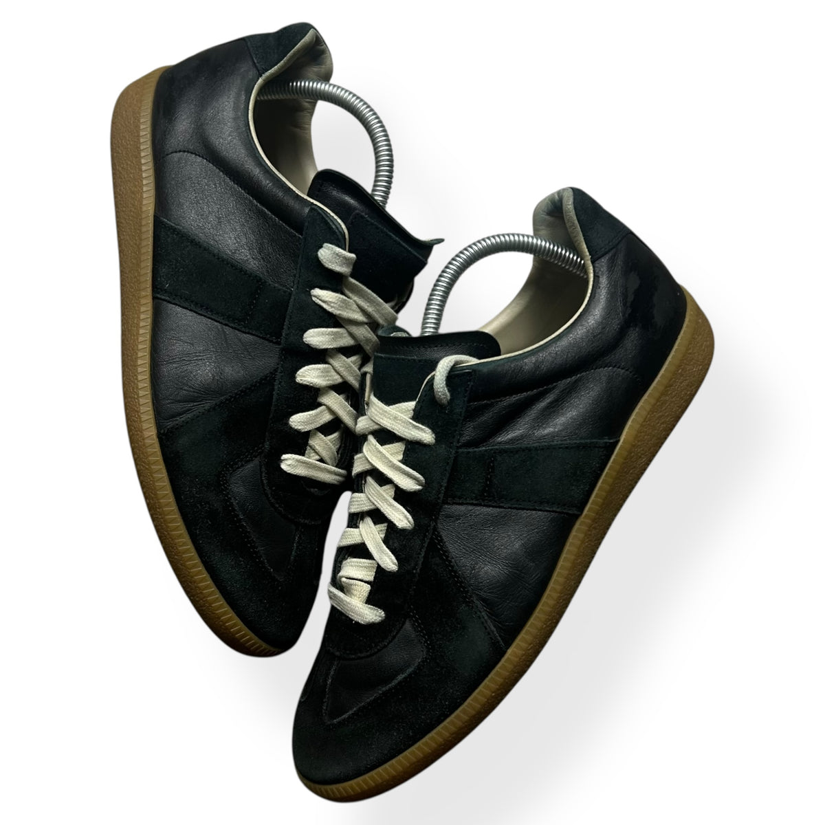 Maison Margiela Gats Low Top Trainers Black UK 8