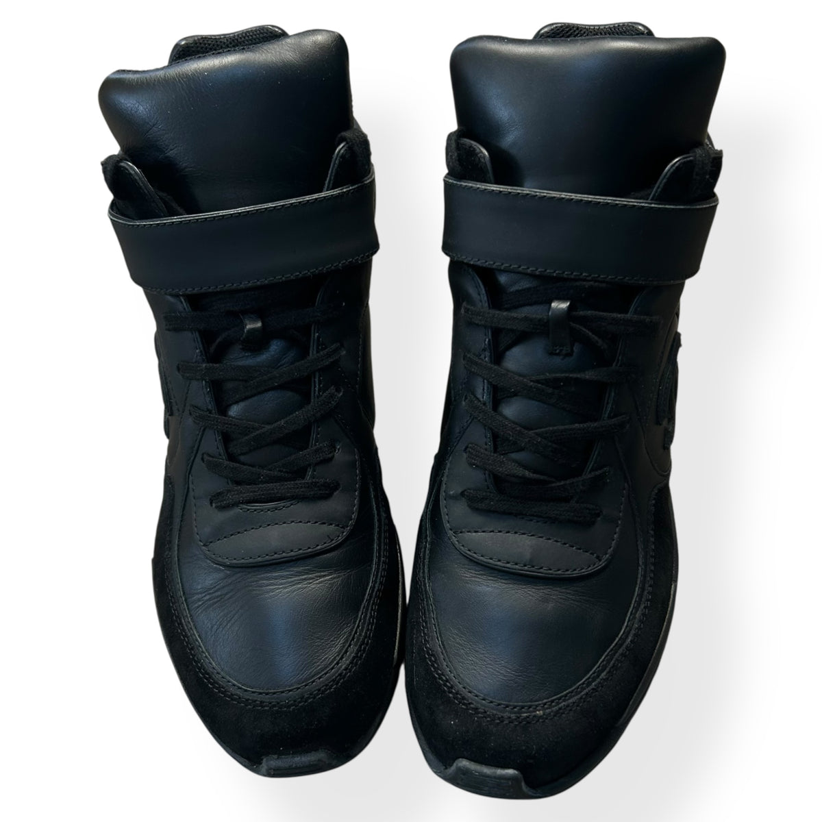 Chanel Strap Runners High Top Black UK 7