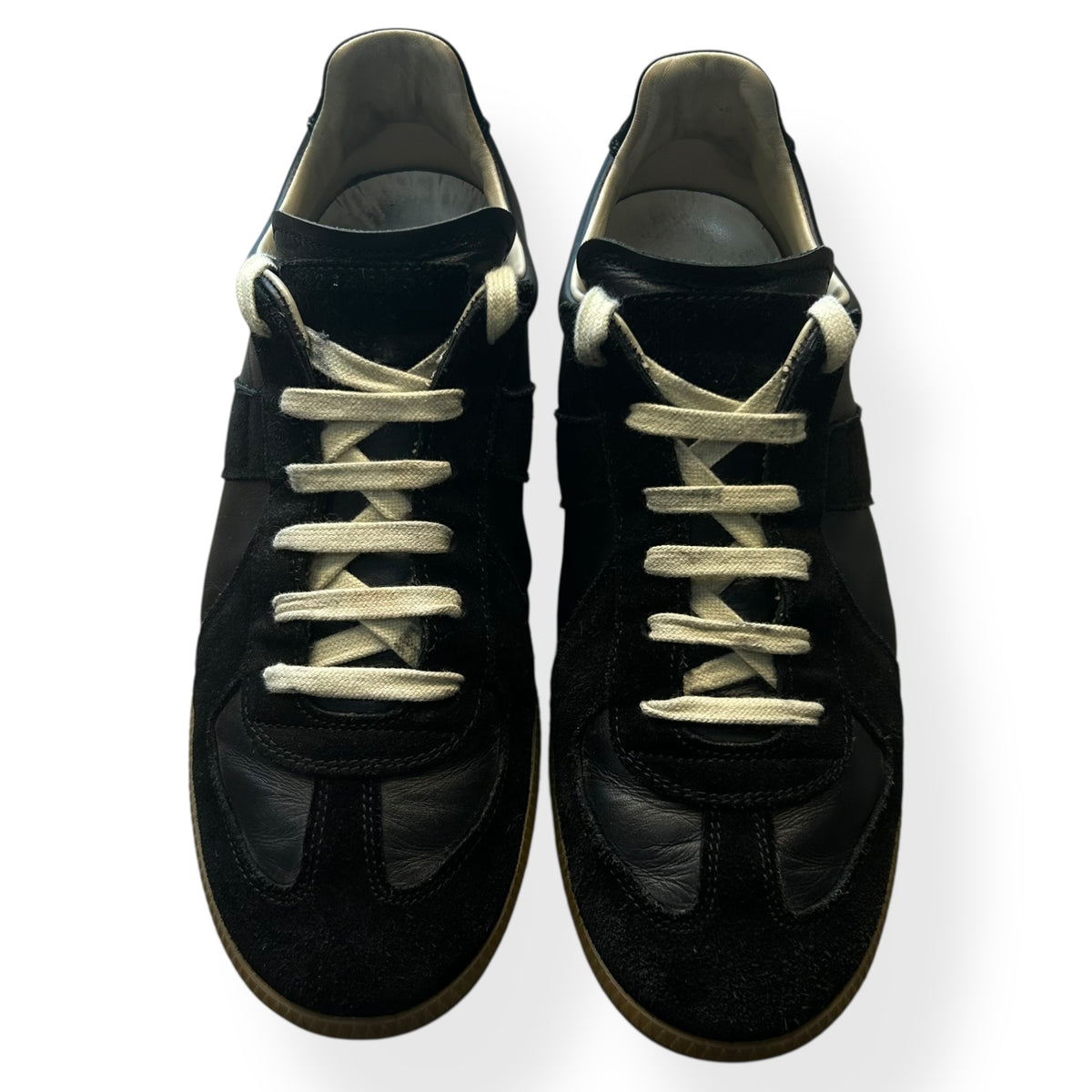 Maison Margiela Gats Low Top Trainers Black UK 9