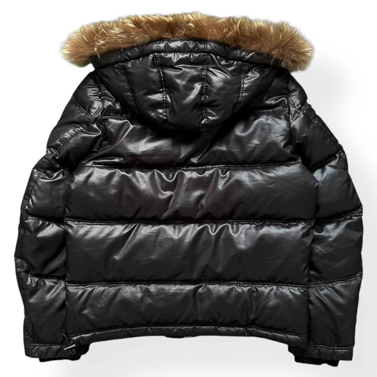 Vintage Burberry Blue Label Fur Hood Puffer Jacket M