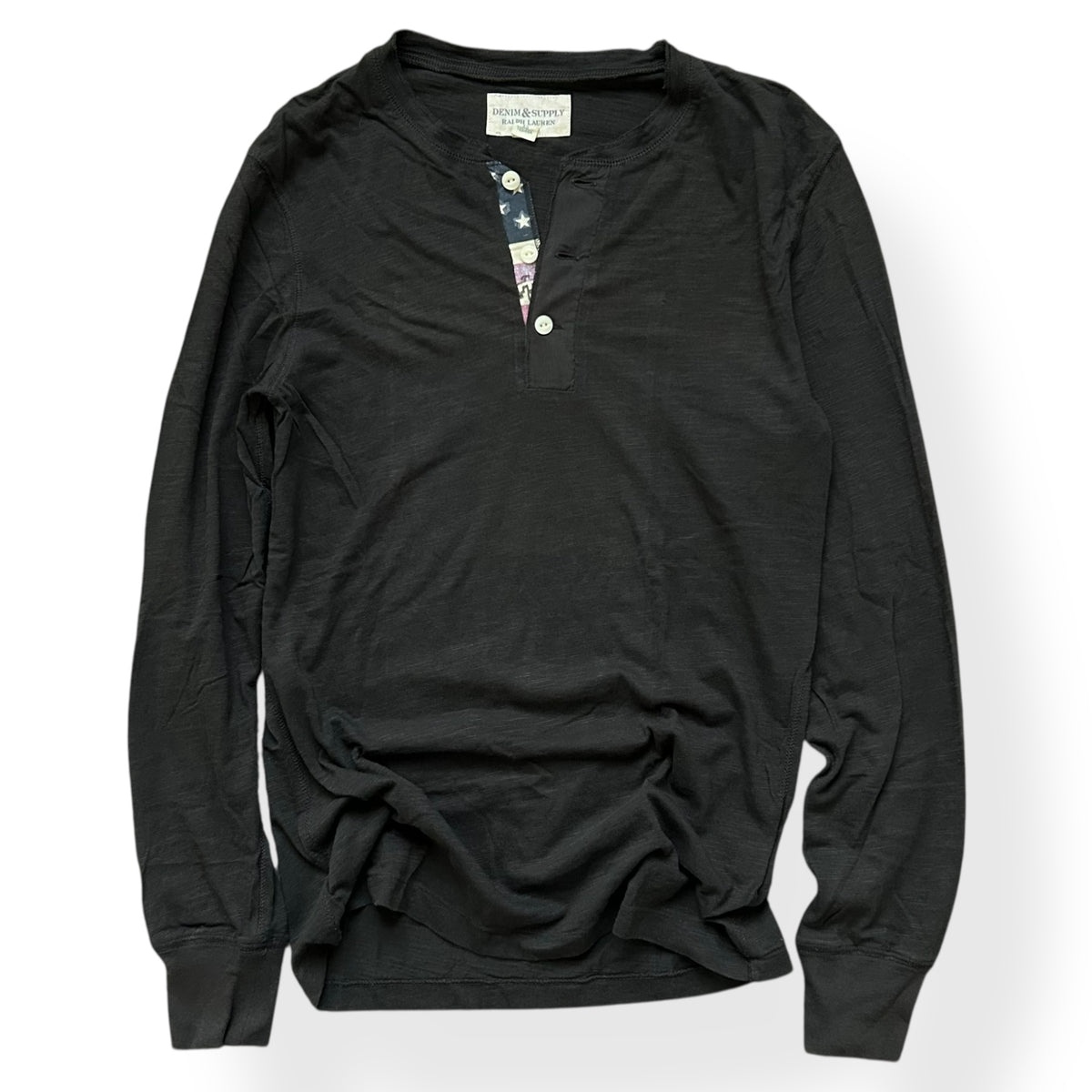 Ralph Lauren Denim Supply Henley Long Sleeve T Shirt S