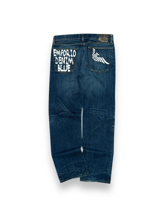 Vintage Armani Jeans Denim Baggy Jeans W36 L34