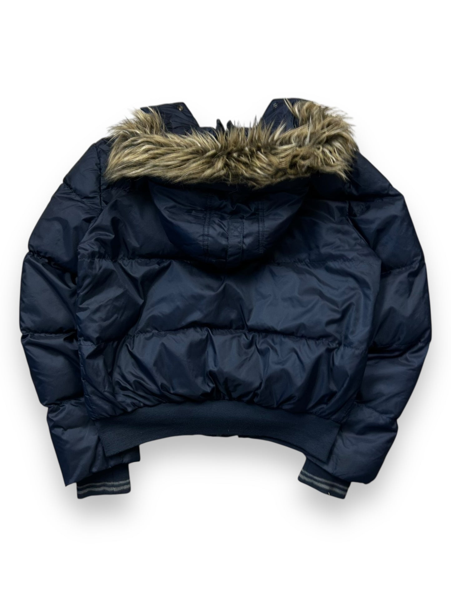 Mens Vintage Schott NYC Fur Hood Puffer Jacket M