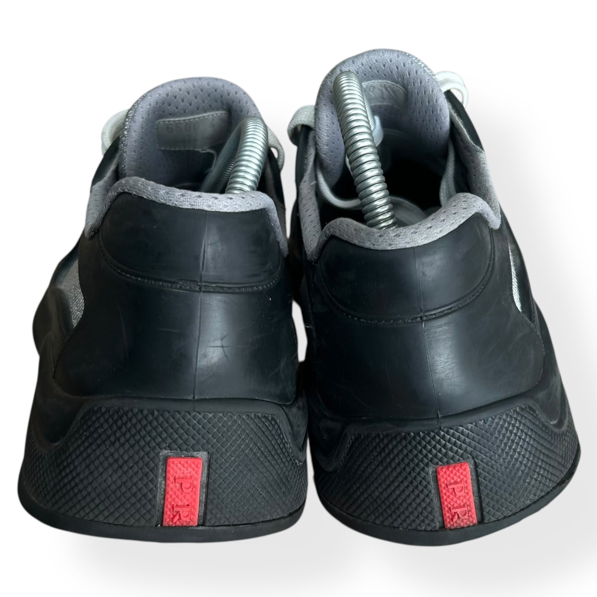 Mens Prada America Cups Soft Rubber Black Size UK 8