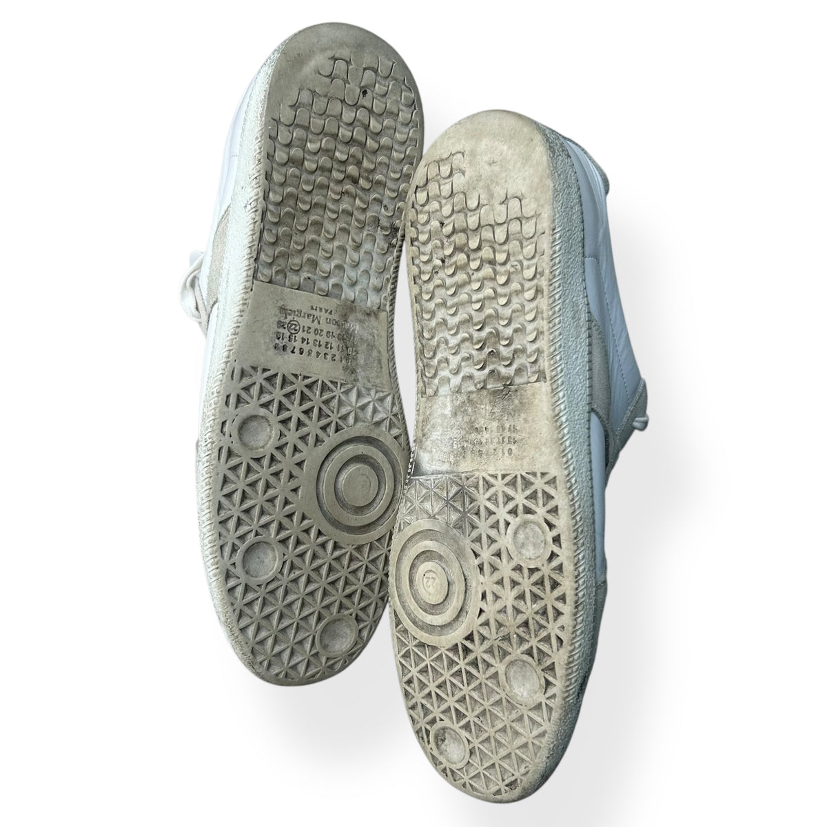 Maison Margiela Gat Low Top Trainers White Grey UK 9