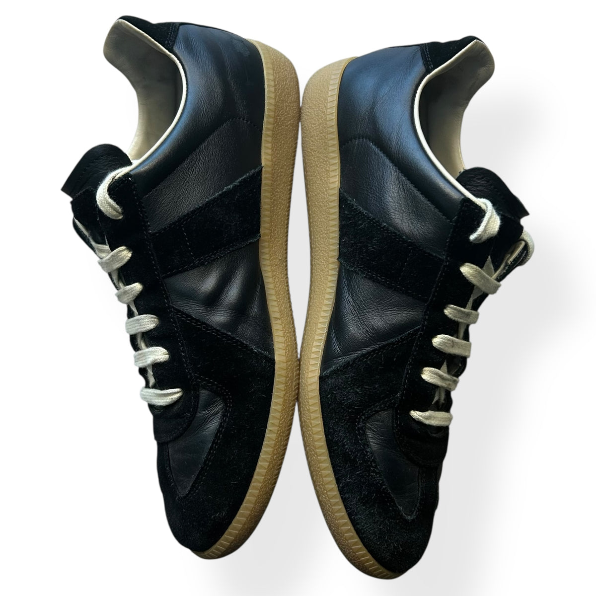 Maison Margiela Gats Low Top Trainers Black UK 9
