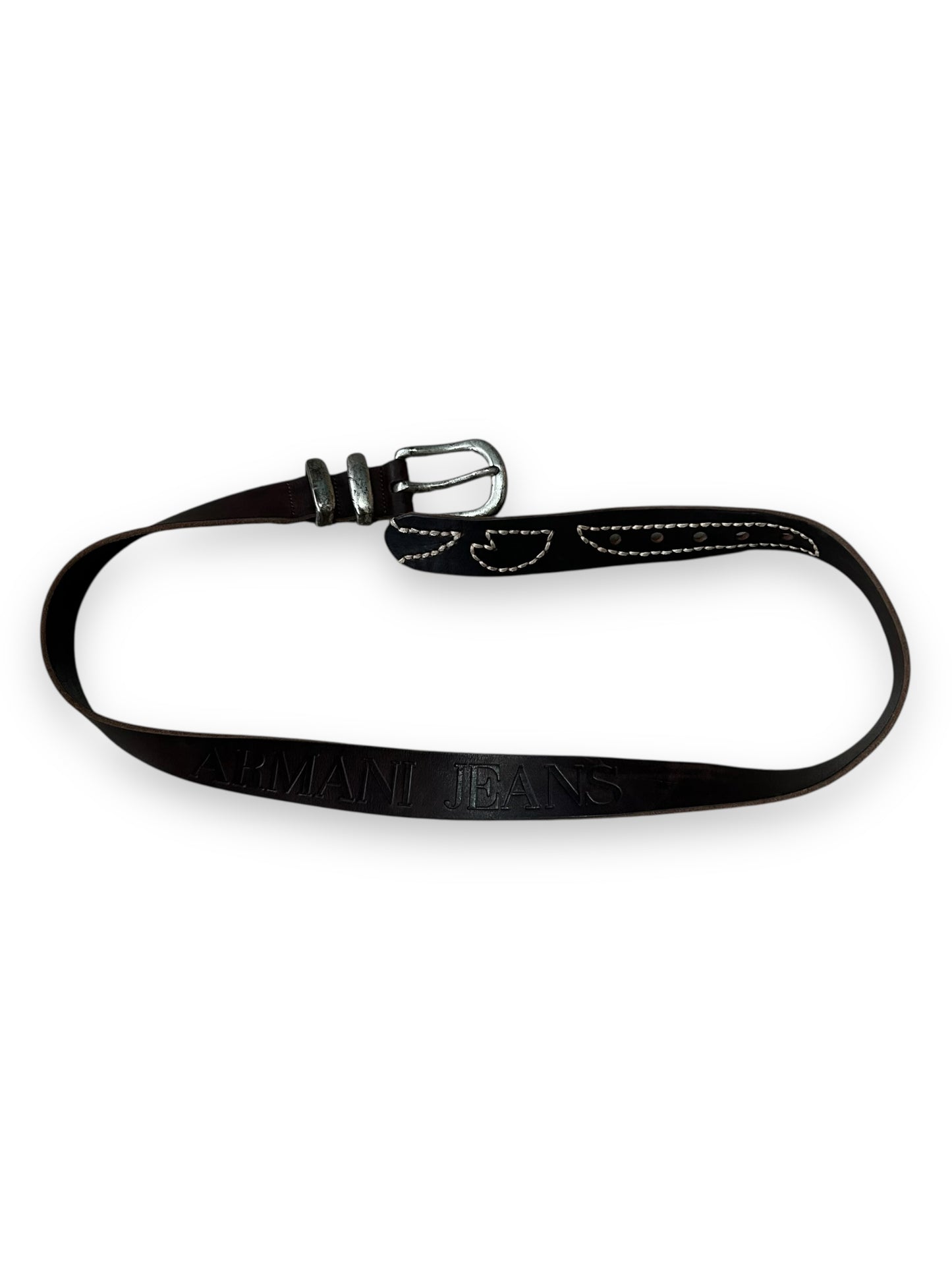 Vintage Armani Jeans Belt Brown W34-38