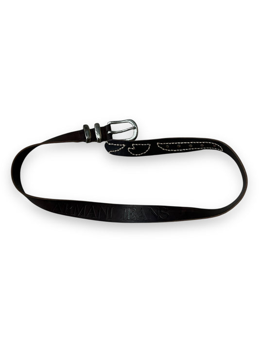 Vintage Armani Jeans Belt Brown W34-38