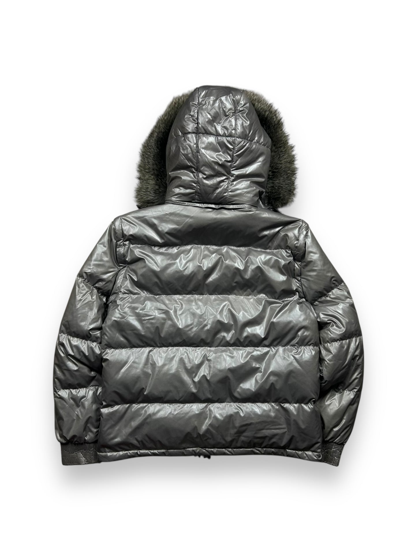 Armani Exchange Fur Hood Puffer Jacket Grey XL