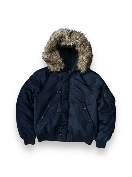 Mens Ralph Lauren Puffer Bomber Jacket Navy M