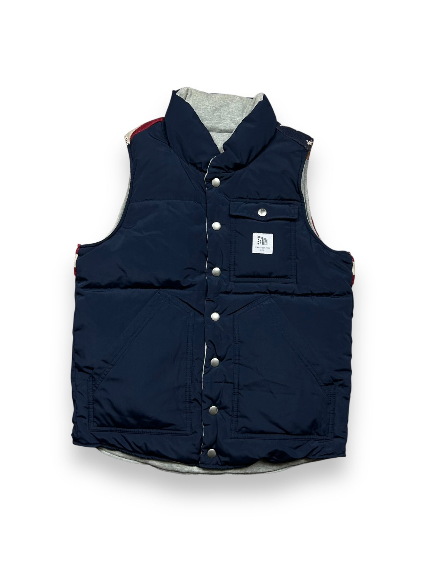 Vintage Mens Tommy Hilfiger Reversible USA Gilet Vest S