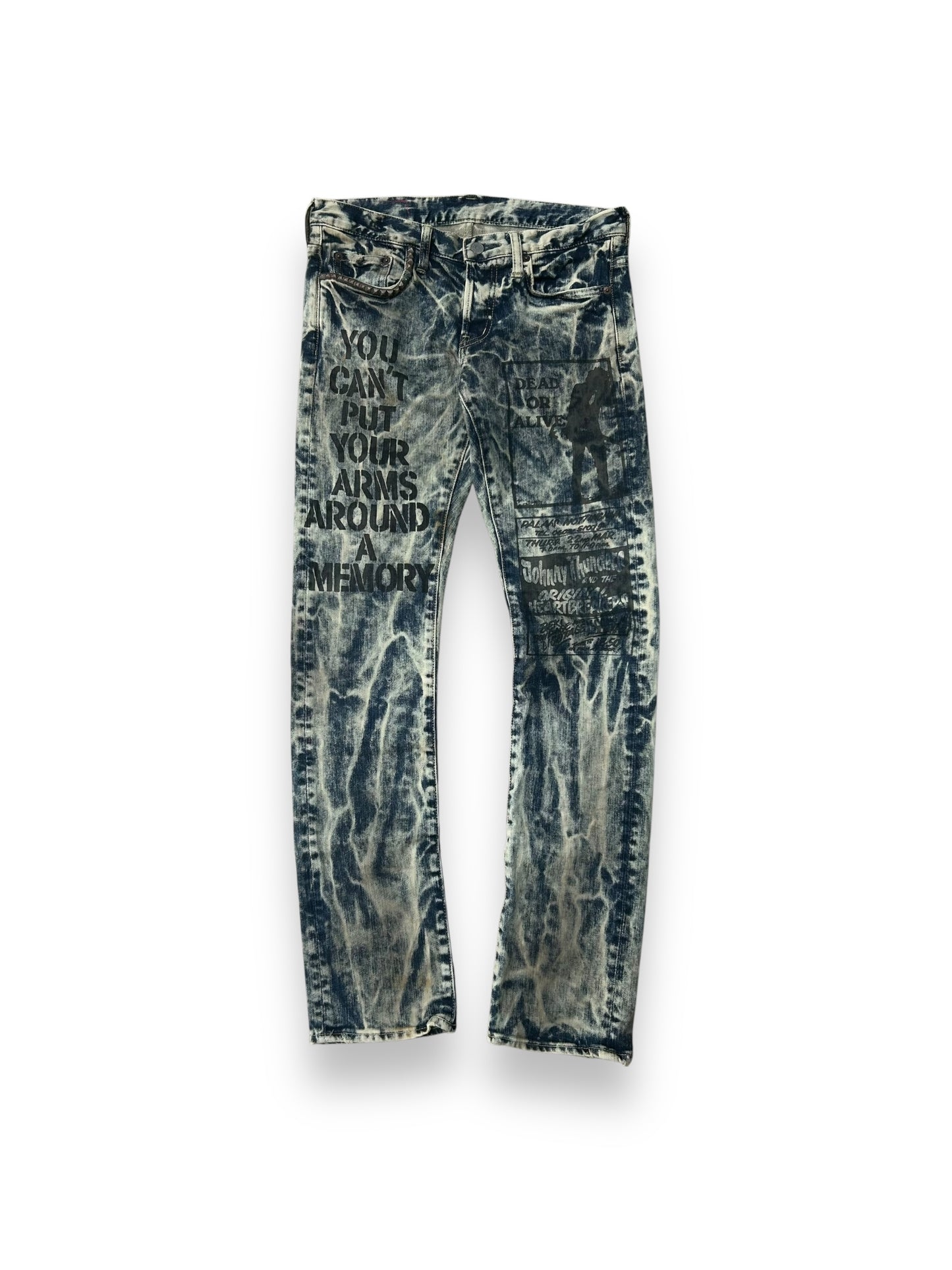 Hysteric Glamour x Johnny Thunders Bleached Denim Jeans W30 L32