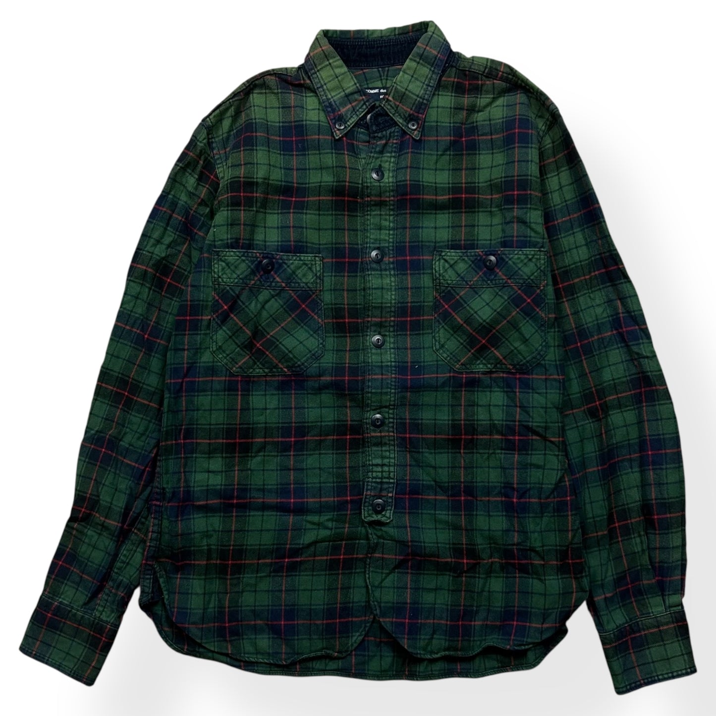 Comme Des Garcons Homme PLaid Flannel Shirt XS