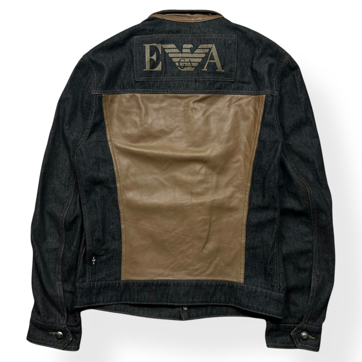 Emporio Armani Hybrid Leather Denim Jacket S