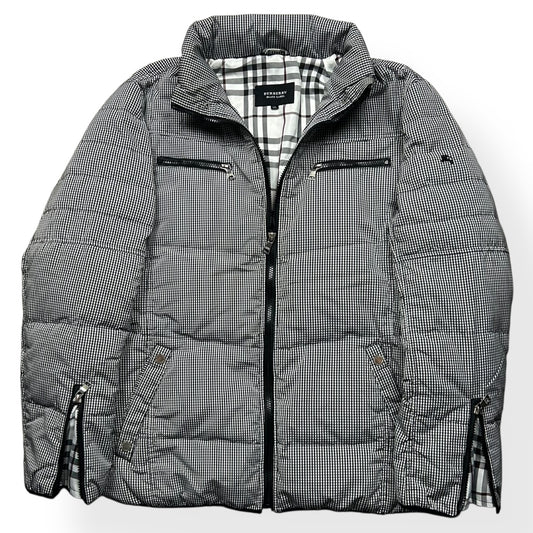 Vintage Burberry Black Label Gingham Puffer Jacket Black L