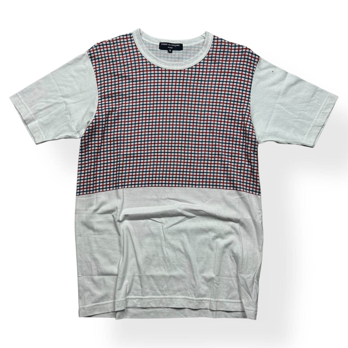 Comme Des Garcons Homme Plaid Pannel T-Shirt S