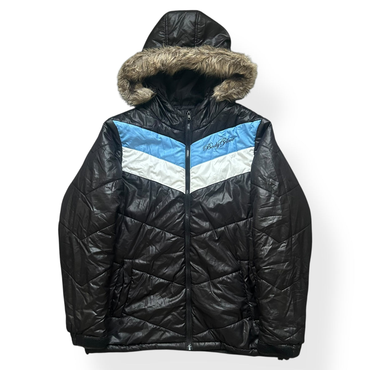 Japanese Fur Hood Puffer Jacket M
