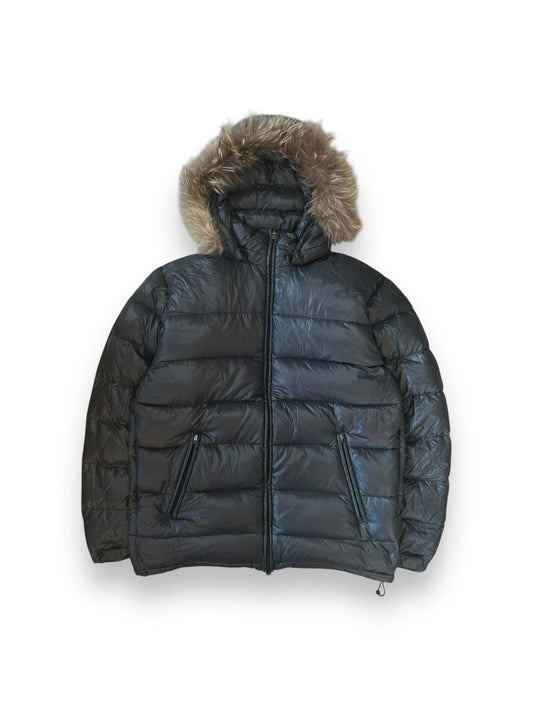 Vintage Japanese Archive Fur Hood Puffer Jacket L