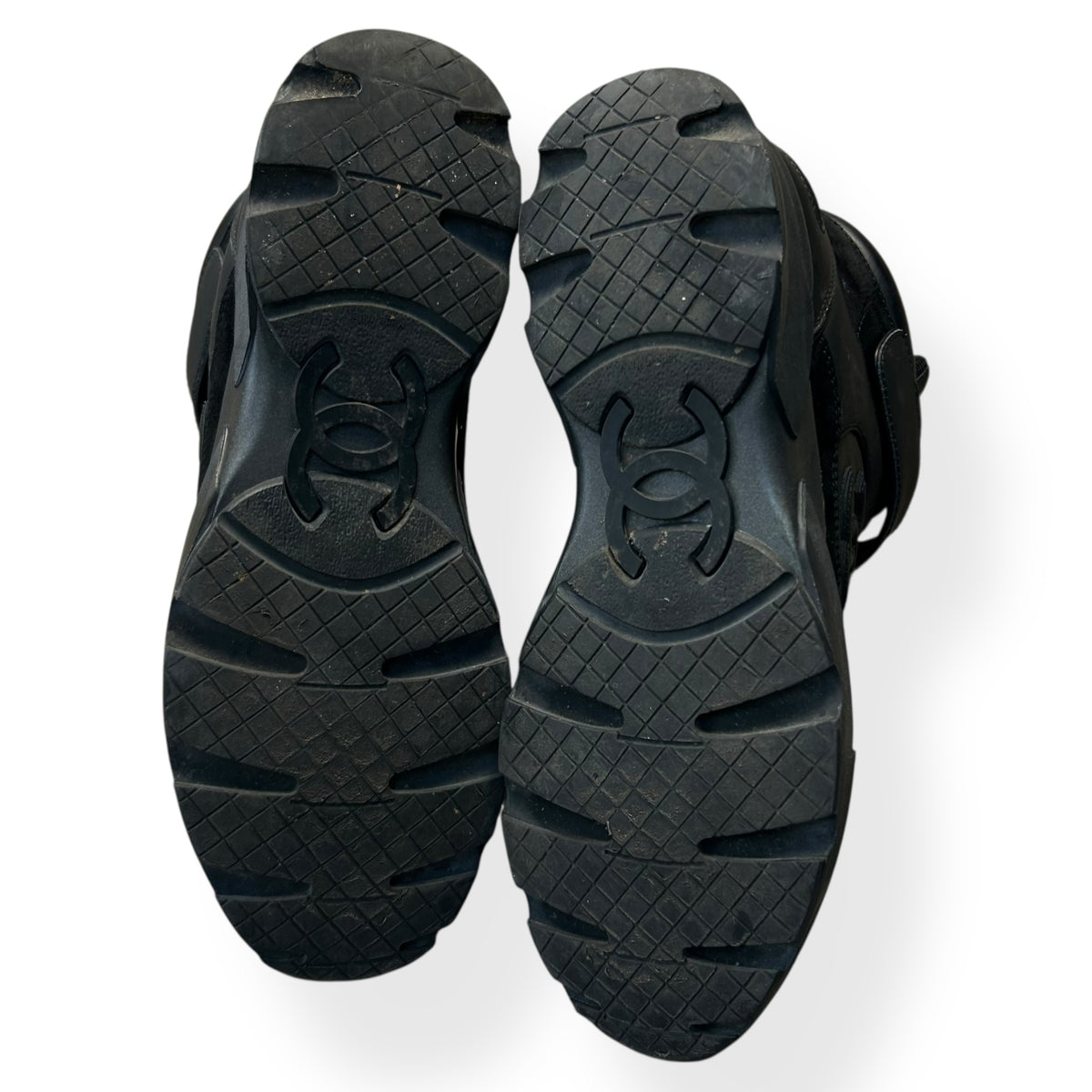 Chanel Strap Runners High Top Black UK 7