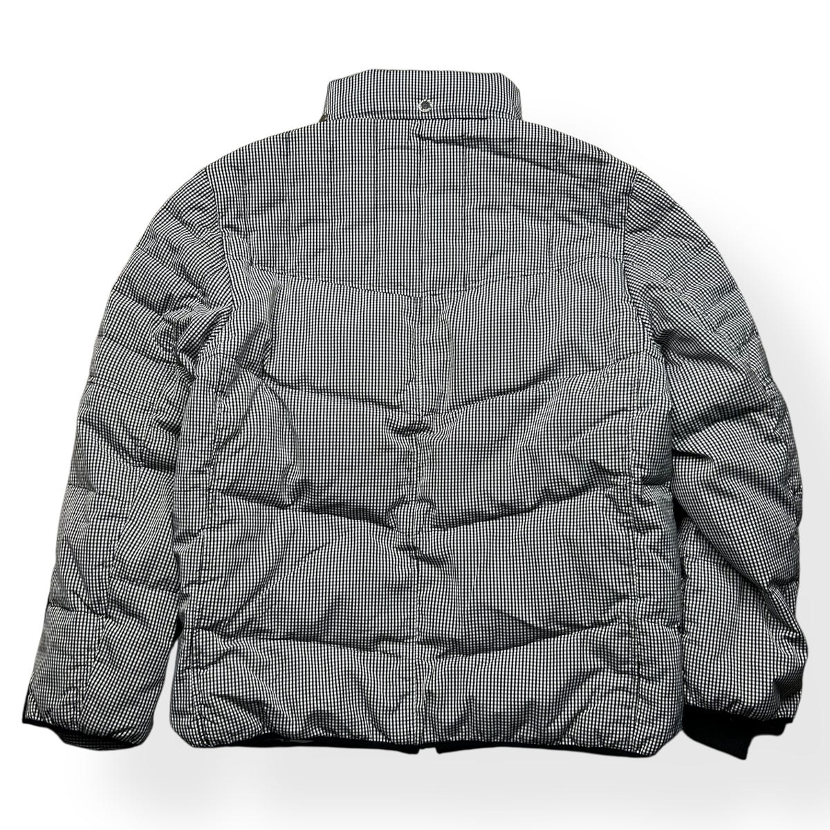 Vintage Burberry Black Label Gingham Puffer Jacket Black L