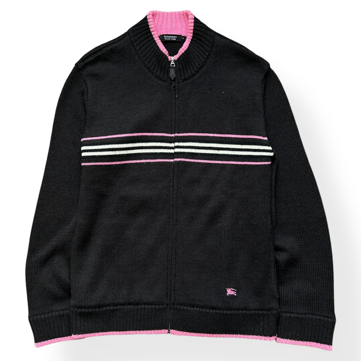 Burberry Black Label Zip Up Knit Jumper S