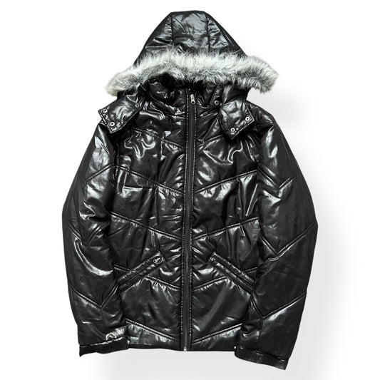 Japanese Fur Hood Puffer Jacket L