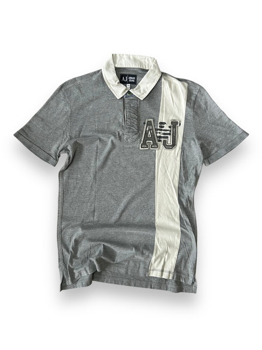 Vintage Armani Jeans Big Logo Polo Shirt Size L