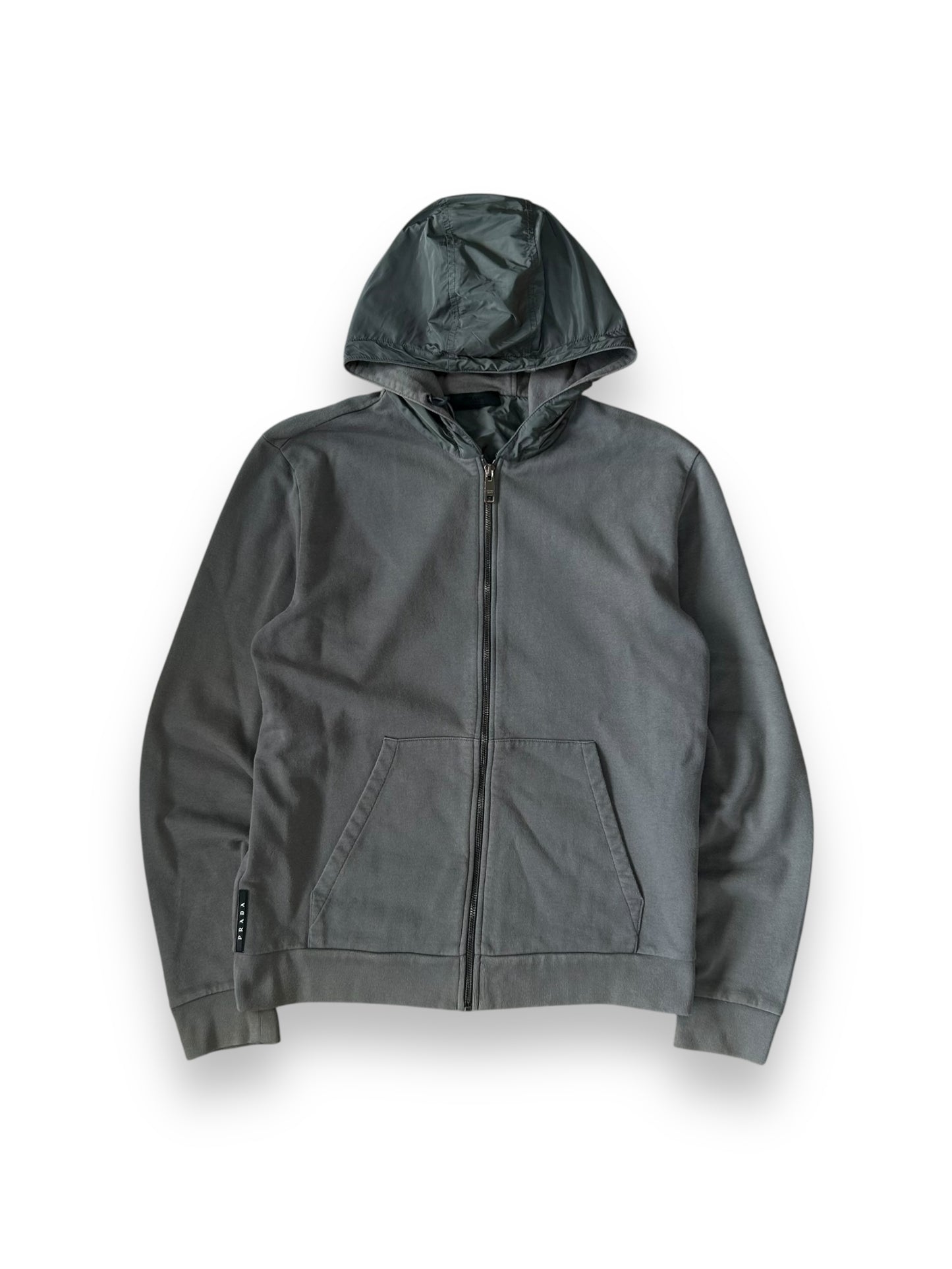 Mens Prada Milano Zip Up Hoodie Grey Size M