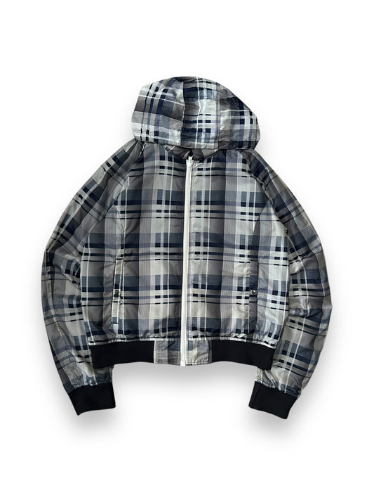 Vintage Armani Jeans Plaid Windbreaker Jacket Size S