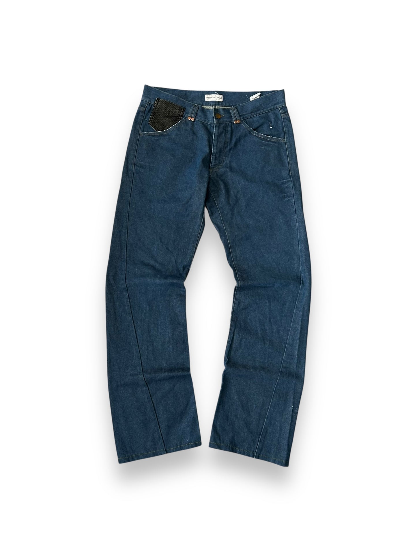 Vintage Emporio Armani Bootcut Buckle Back Jeans W34 L34