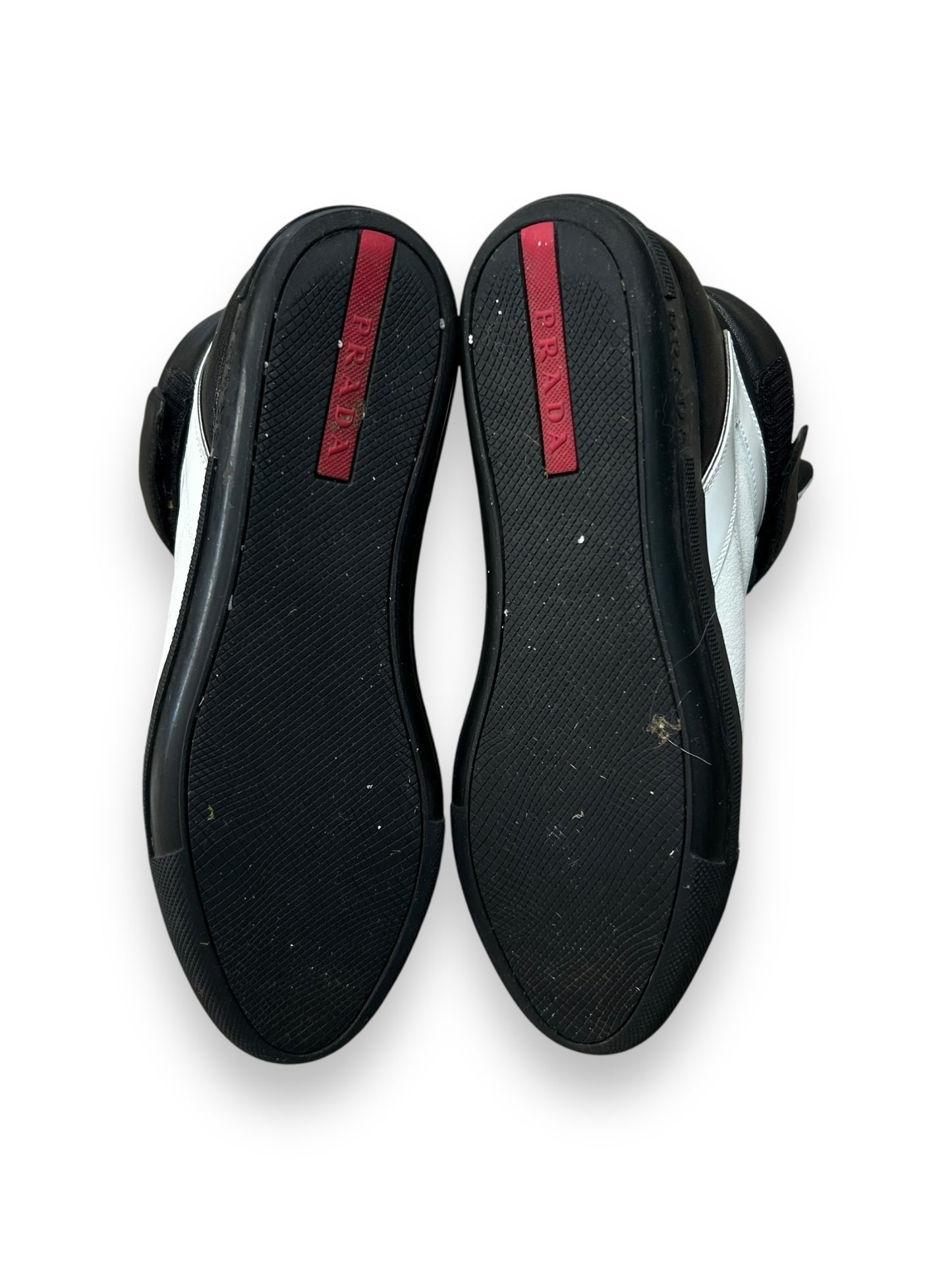 Prada Leather High Top Strap Trainers  UK 7