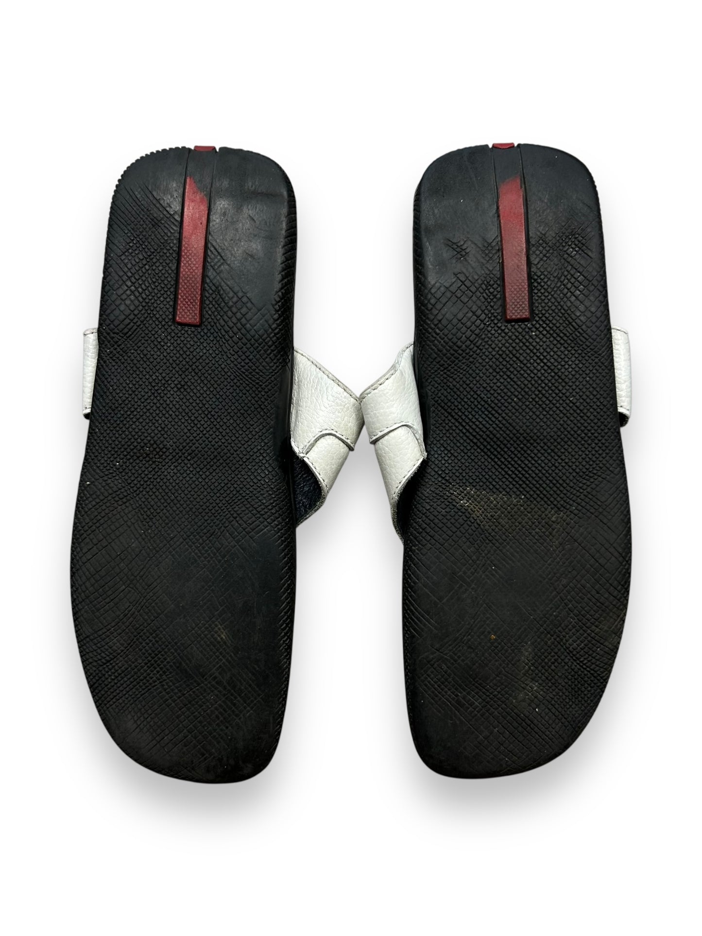 Mens Prada Sport Leather Flip Flops UK 10