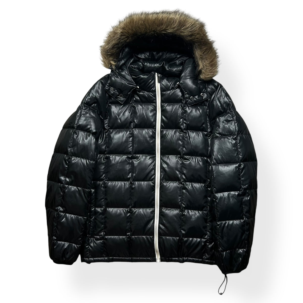 Converse Japanese Fur Hood Square Stitch Puffer Jacket L